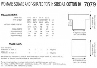 Knitting Pattern - Sirdar 7079 - Cotton DK - Womans Square & T-Shaped Tops